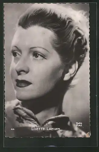 AK Schauspielerin Lisette Lanvin im Halbprofil