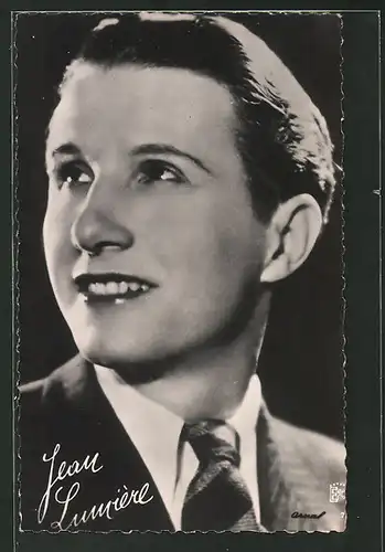 AK Schauspieler Jean Lumière im Anzug mit Krawatte