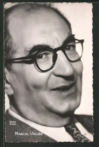 AK Schauspieler Marcel Vallée mit Brille