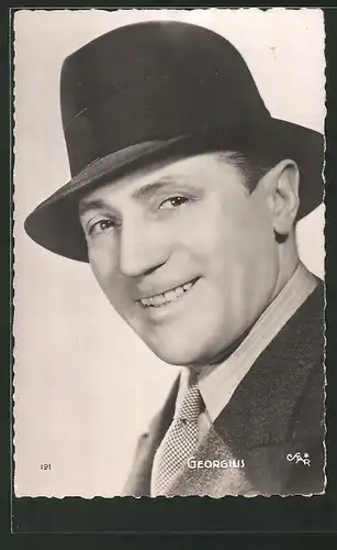 AK Schauspieler Georgius mit Hut