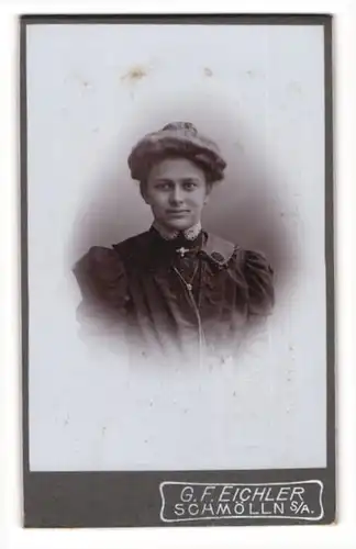 Fotografie G. F. Eichler, Schmölln S / A, Portrait junge Dame mit hochgestecktem Haar