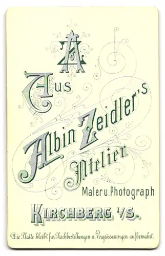 Fotografie Albin Zeidler, Kirchberg i / S., Portrait junge Dame im festlichen Kleid mit Perlenkette