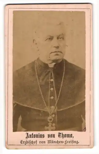 Fotografie unbekannter Fotograf und Ort, Portrait Antonius von Thoma, Erzbischof von München-Freising