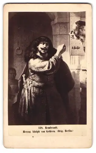 Fotografie Photogr. Gesellschaft, Berlin, Gemälde Herzog Adolph von Geldern nach Rembrandt