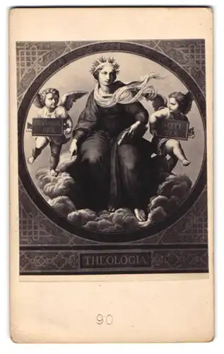 Fotografie Theologia, nach Gemälde von Raphael