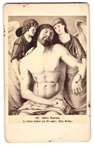 Fotografie Le Christ déploré par des anges, nach Gemälde von Andrea Mantegna
