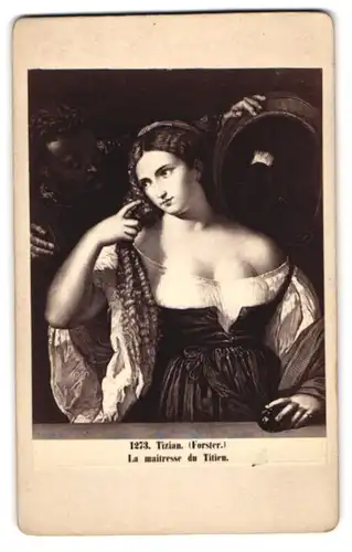Fotografie La maîtresse de Titien, nach Gemälde von Tizian