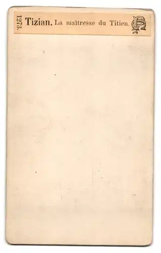 Fotografie La maîtresse de Titien, nach Gemälde von Tizian