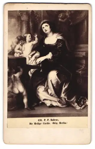 Fotografie Die heilige Cäcilie, nach Gemälde von P. P. Rubens