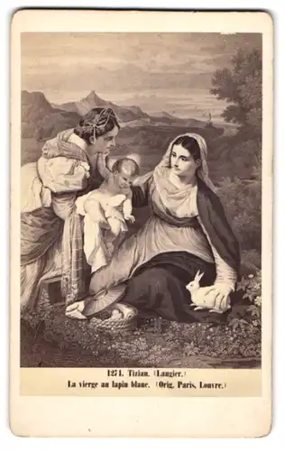 Fotografie La vierge au lapin blanc, nach Gemälde von Tizian