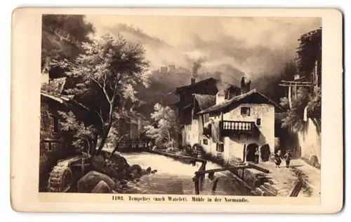 Fotografie Mühle in der Normandie, nach Gemälde von Watelet