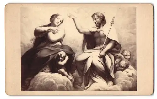 Fotografie Le couronnement de Ste. Marie, nach Gemälde von Correggio