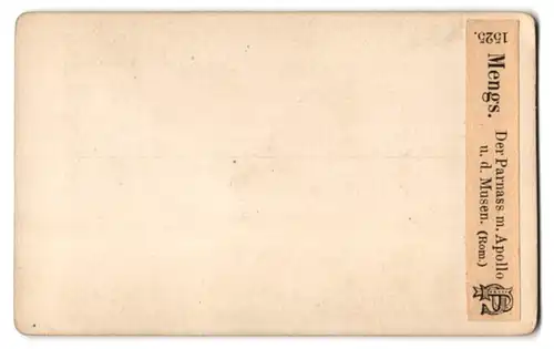 Fotografie Der Parnass mit Apollo u. d. Musen, nach Gemälde von Mengs