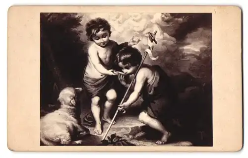 Fotografie Enfance de Jésus et de St. Jean, nach Gemälde von Murillo
