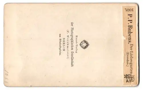 Fotografie Photogr. Gesellschaft, Berlin, Der Liebesgarten, nach Gemälde von P. P. Rubens