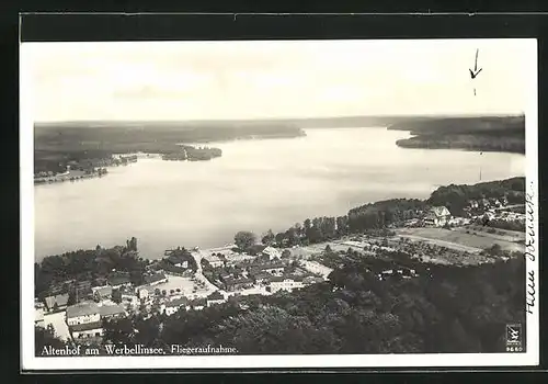 AK Altenhof am Werbellinsee, Teilansicht vom Flugzeug aus