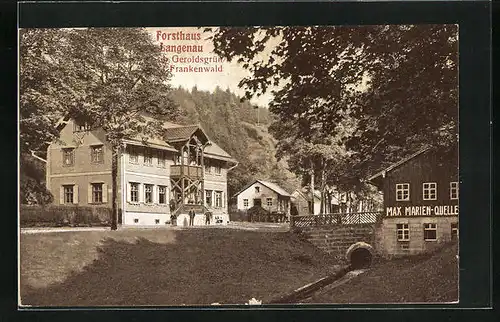 AK Geroldsgrün, Forsthaus Langenau, Max Marien-Quelle