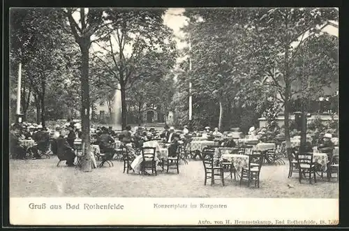 AK Bad Rothenfelde, Konzertplatz im Kurgarten