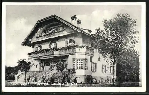 AK Finsterbergen, Blick zum Hotel Landhaus Hartung