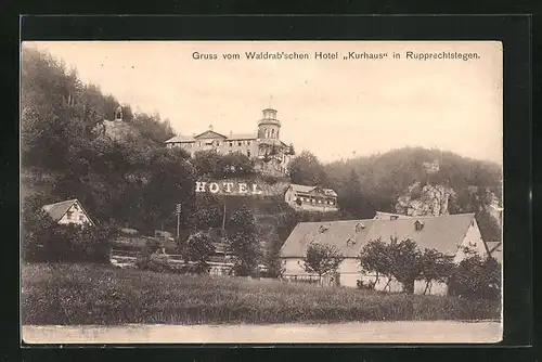 AK Rupprechtstegen, Blick zum Waldrab`schen Hotel Kurhaus