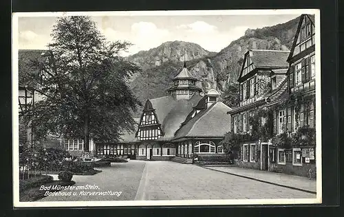 AK Bad Münster am Stein, Badehaus und Kurverwaltung