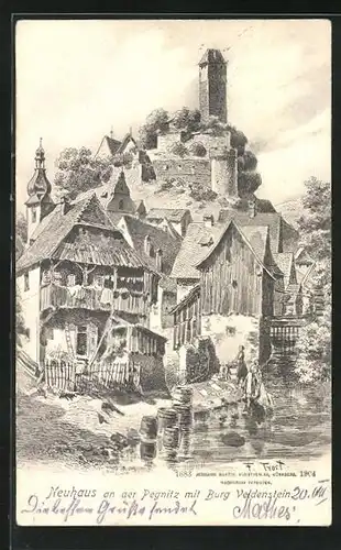 AK Neuhaus an der Pegnitz, Burg und Veldenstein