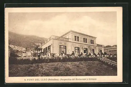 AK Pedralbes, Font del LLeó, Perspectiva del Restaurant y terrazas