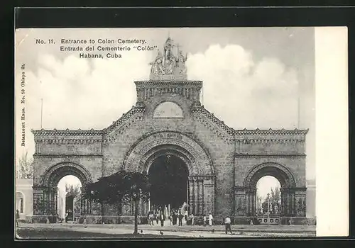 AK Habana, Entrance to Colon Cemetery, Friedhof