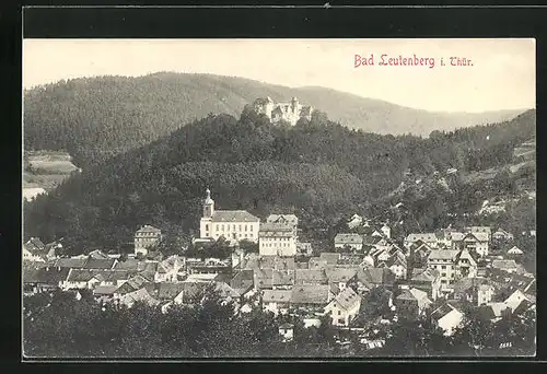 AK Bad Leutenberg i. Thür., Panoramablick vom Berg