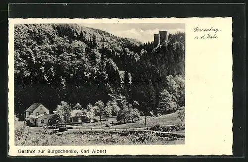 AK Frauenberg / Nahe, Gasthof zur Burgschenke von Karl Albert