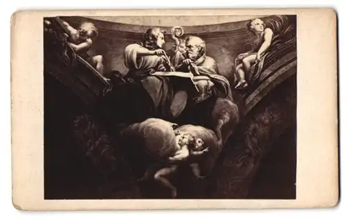 Fotografie Photogr. Gesellschaft, Berlin, Der Evangelist Johannes und St. Augustinus, nach Gemälde von Correggio