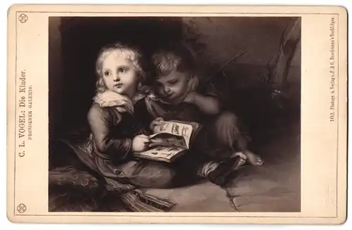 Fotografie F. & O. Brockmann`s Nachfolger, Die Kinder, nach Gemälde von C. L. Vogel