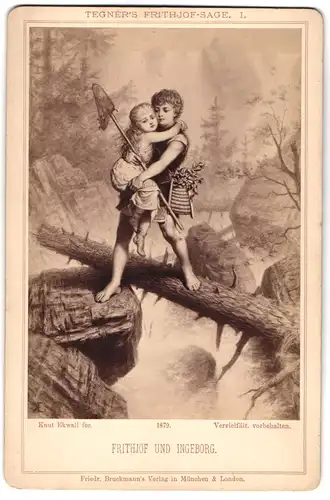 Fotografie Friedr. Bruckmann, München, Frithjof und Ingeborg, nach Gemälde von Knut Ekwall, Tegnér`s Frithjof-Sage