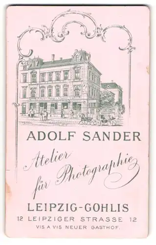 Fotografie Adolf Sander, Leipzig, Ansicht Leipzig-Gohlis, Foto - und Geschäftshaus Leipziger Strasse 12