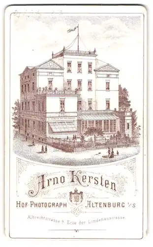 Fotografie Arno Kersten, Altenburg, Ansicht Altenburg i. S., Foto-Geschäftshaus Albrechtstrasse Ecke Lindenaustrasse