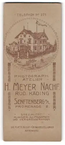 Fotografie H. Meyer, Senftenberg, Ansicht Senftenberg N. L., Foto-Atelier Promenade 2