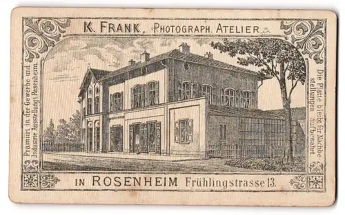 Fotografie K. Frank, Rosenheim, Ansicht Rosenheim, Foto-Atelier Frühlingstrasse 13