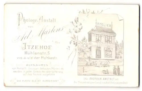 Fotografie Ad. Martens, Itzehoe, Ansicht Itzehoe, Foto-Geschäftshaus Mühlenstrasse 5