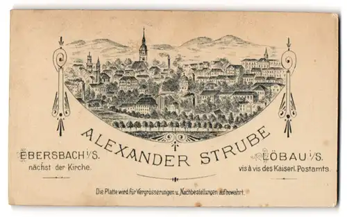 Fotografie Alexander Strube, Löbau, Ansicht Löbau i. S., Blick über die Stadt