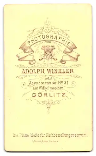 Fotografie A. Winkler, Görlitz, Portrait bürgerliche Dame in zeitgenössischer Kleidung