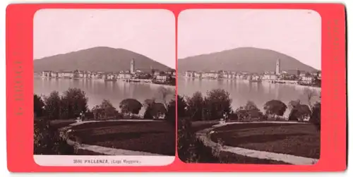 Stereo-Fotografie G. Brogi, Firenze, Ansicht Pallanza, Veduta Lago Maggiore