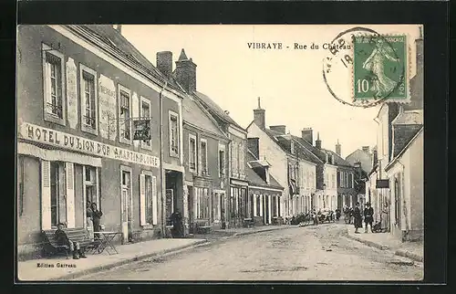 AK Vibraye, Hotel du Lion d`Or, Rue du Chateau