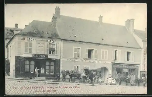 AK Malesherbes, L'Hotel de l'Eou, Place du Martroi, Café Mazagran