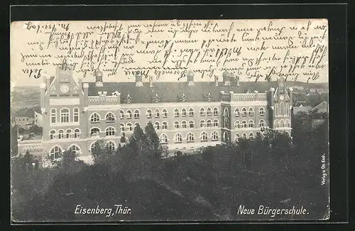 AK Eisenberg / Thür., Neue Bürgerschule