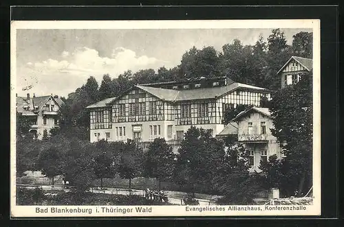 AK Bad Blankenburg i. Thüringer Wald, Evengelisches Allianzhaus, Konferenzhalle