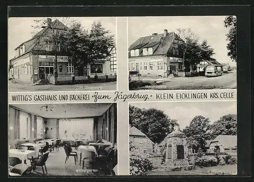 AK Klein Eicklingen, Wittigs Gasthaus und Bäckerei zum Jägerkrug