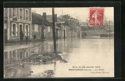 AK Montargis, Hochwasser / Crue de 1910, Le Patis