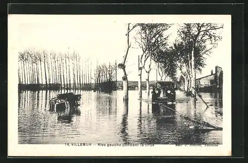 AK Villemur, Hochwasser / Inondations, Rive gauche pendant la crue