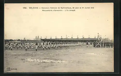 AK Orléans, Concours de Gymnastique 1912 - Les mouvements d`ensemble, Turnfest
