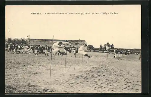 AK Orléans, Concours National de Gymnastique 1912 - Un Saut, Turnfest